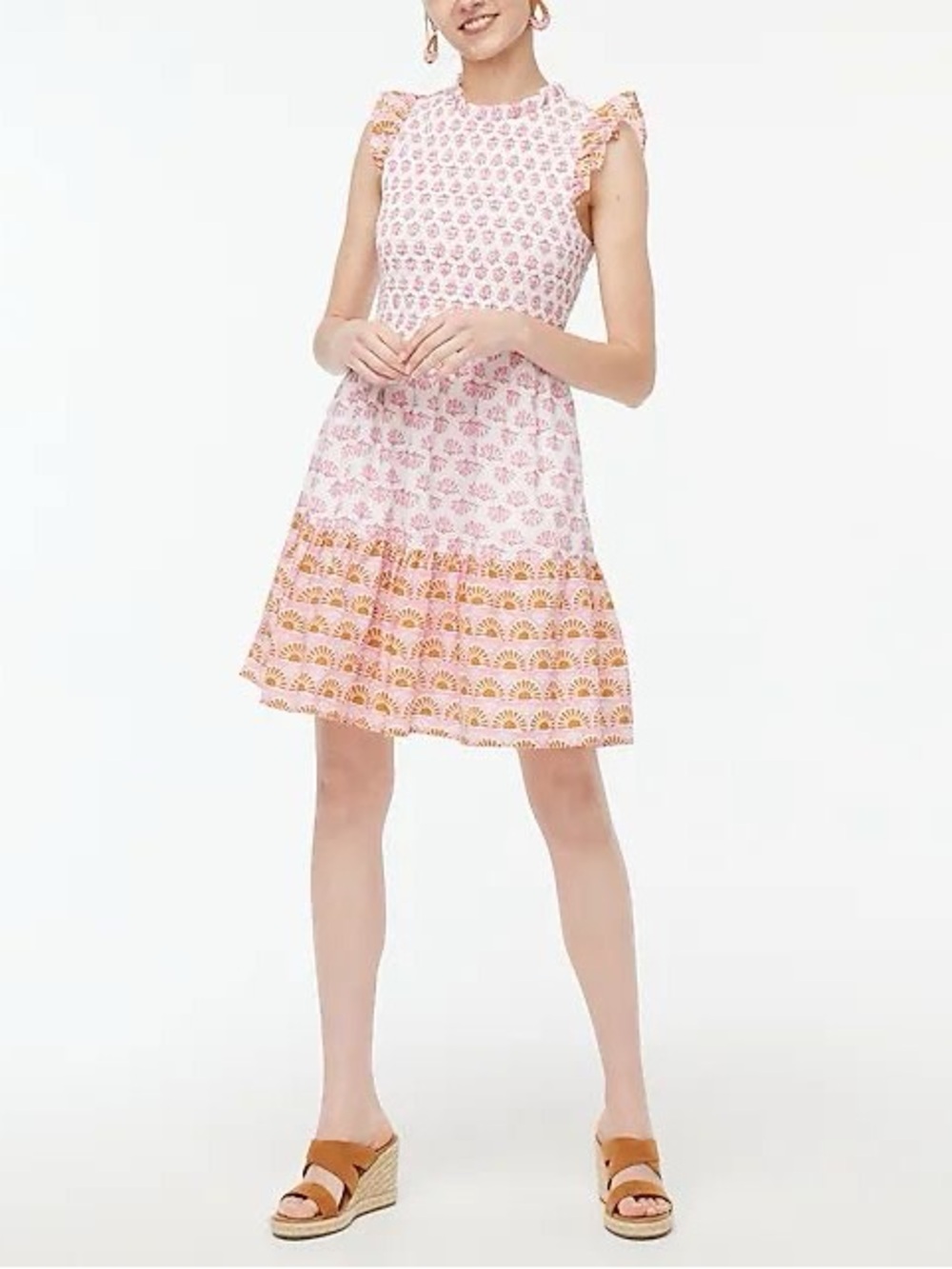 J Crew Smocked Dress Size small